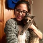Anna Akana with her pet cat -