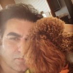 Arbaaz Khan with his pet dog