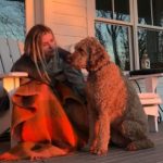 Genevieve DeGraves with her pet dog-