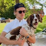 Harrison Osterfield with his pet dog