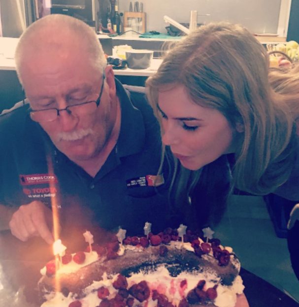 Jenna Rosenow with her father