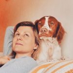Jennifer Robertson with her pet dog -