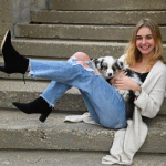 Nikki Roumel with her pet dog