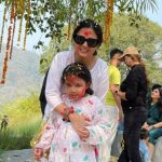 Sakshi Dhoni with her daughter Ziva Dhoni