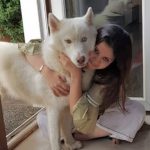 Sakshi Dhoni with her pet dog