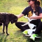 Sakshi Dhoni with her pet dogs-