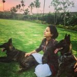 Sakshi Dhoni with her pet dogs