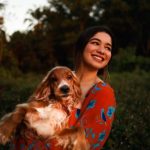Sara Tendulkar with her pet dog