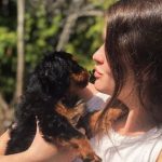 Sara Waisglass with her pet dog -