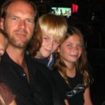 Tyler Mane with his children
