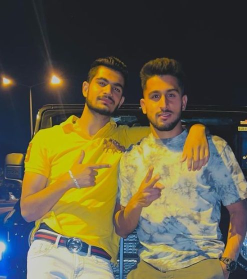 Umran Malik with his brother Amaan Malik