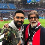 Abhishek Bachchan with his father Amitabh Bachchan