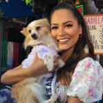 Andrea Meza with her pet dog-