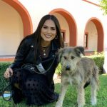 Andrea Meza with her pet dog --