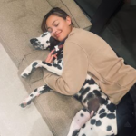 Demi-Leigh Nel-Peters with her pet dog pic