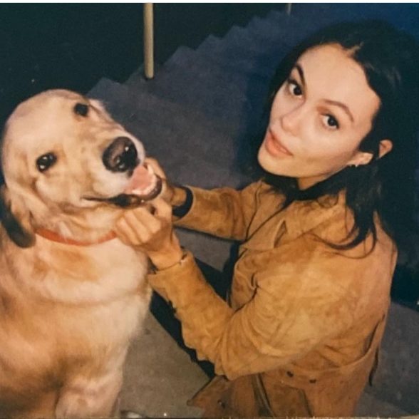 Dina Shihabi with her pet dog