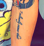 Frankie Grande Tattoo on left hand arm
