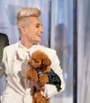 Frankie Grande with his pet dog