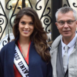 Iris Mittenaere with her father Yves Mittenaere
