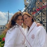 Iris Mittenaere with her mother Laurence Druart