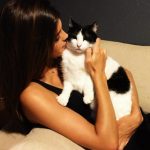 Iris Mittenaere with her pet cat