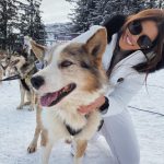 Iris Mittenaere with her pet dog-