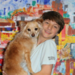 Jake Short with his pet dog-