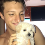 Jake Short with his pet dog