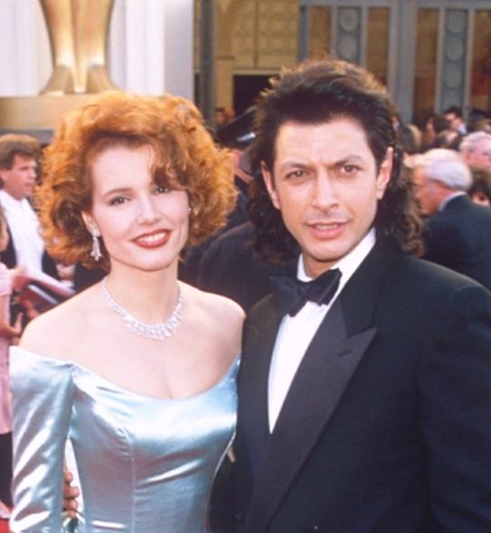 Jeff Goldblum with his ex-wife Geena Davis