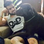 Karan Patel with his pet dog