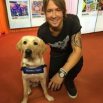 Keith Urban with his pet dog