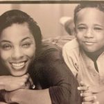 Khylin Rhambo with his mother in childhood
