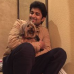 Nani with his pet dog