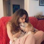 Ritika Sajdeh with her pet dog