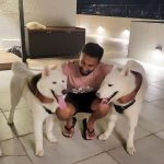 Shreyas Gopal with his pet dogs