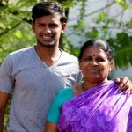 T. Natarajan with his mother Shantha
