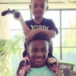 Zhuri James with her brother LeBron James Jr.