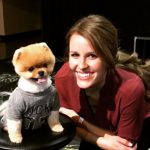 Julie Cousins with her pet dog-