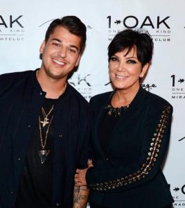 Kris Jenner with her son Rob Kardashian