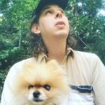 Matty Cardarople with his pet dog-