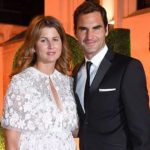 Mirka Federer with her husband Roger Federer