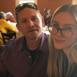 Sofia Hublitz with her father Keiran Lawrence Gaughan