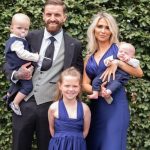 Aaron Chalmers with her wife and children