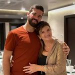 Alisson Becker with his mother Magali Becker