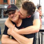 Caspar Lee with his father Jonathan Lee