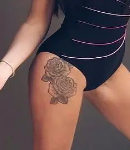 Charlotte Crosby Tattoo on thigh