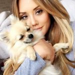 Charlotte Crosby with her pet dog