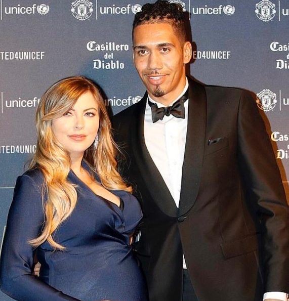 Chris Smalling with his wife Sam Cooke