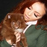 Jesy Nelson with her pet dog