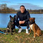 John Terry with his pet dogs